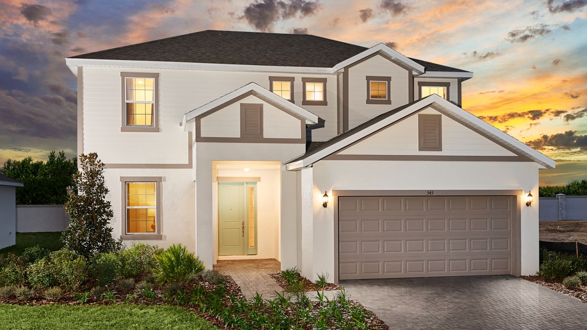 Pembroke Exterior. Cypress Park Estates New Homes in Haines City, FL