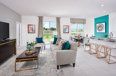 Excite Great Room. Tarpon Bay New Homes in Haines City, FL