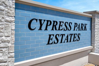 Cypress Entrance Sign. Cypress Park Estates New Homes in Haines City, FL