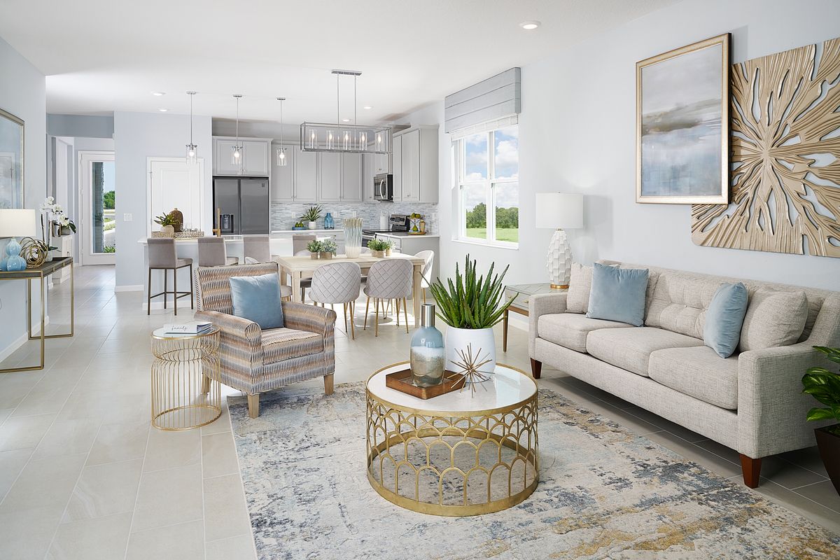 Margate II Living Room. New Homes in Zephyrhills, FL