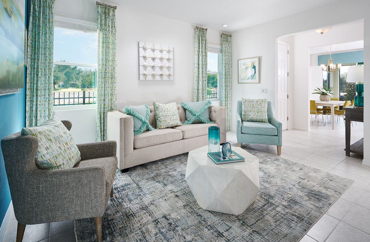 Lincoln Living Room. New Homes in Orange City, FL