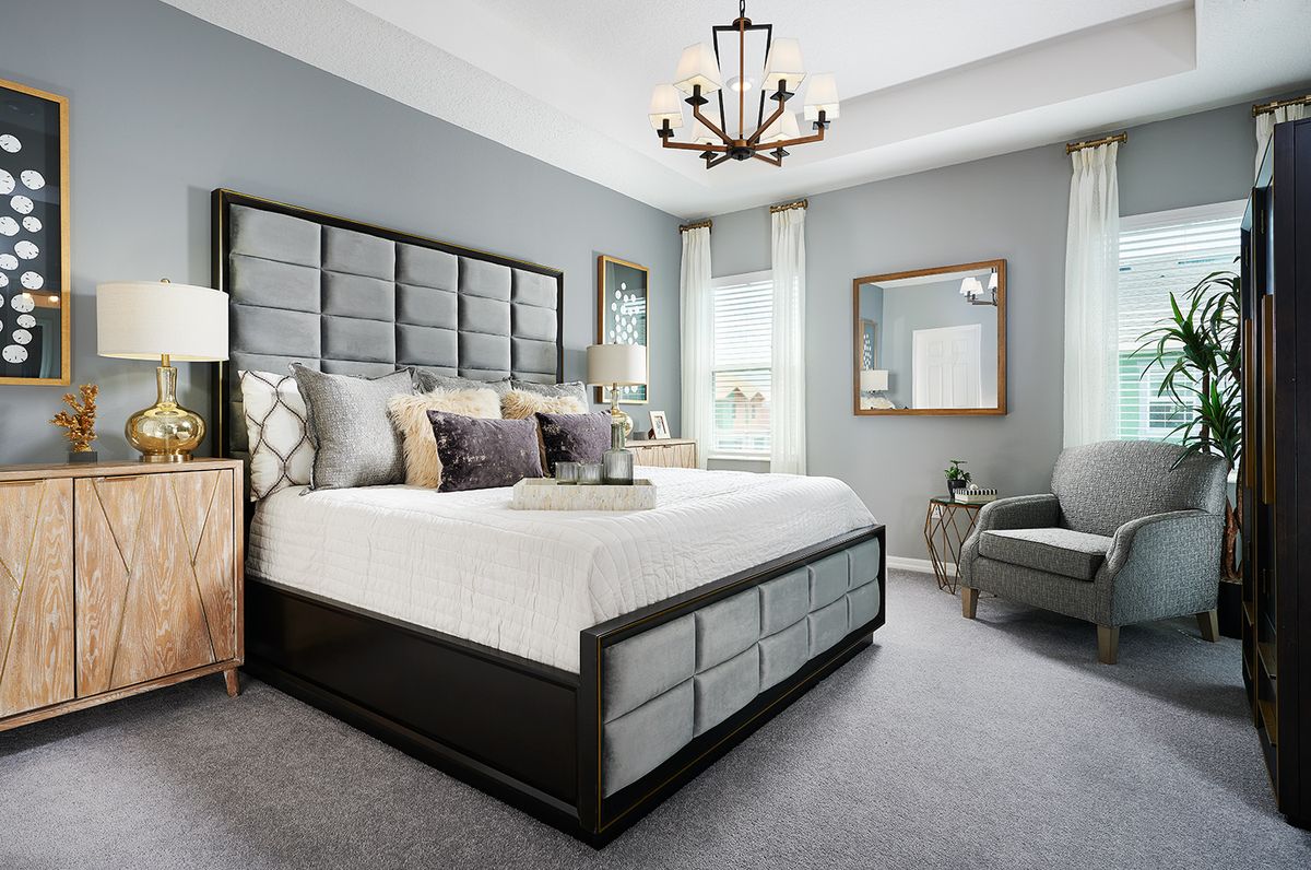 Washington Primary Bedroom. Liberty Station New Homes in Orange City, FL