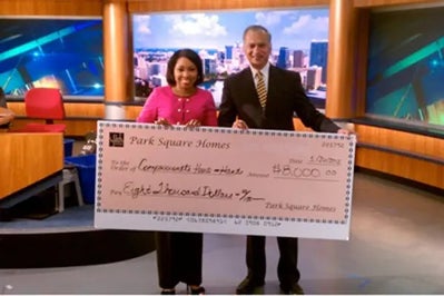 Compassionate Hands and Hearts Breast Cancer Outreach Check.