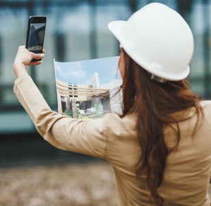 Taking Photo Hard Hat.