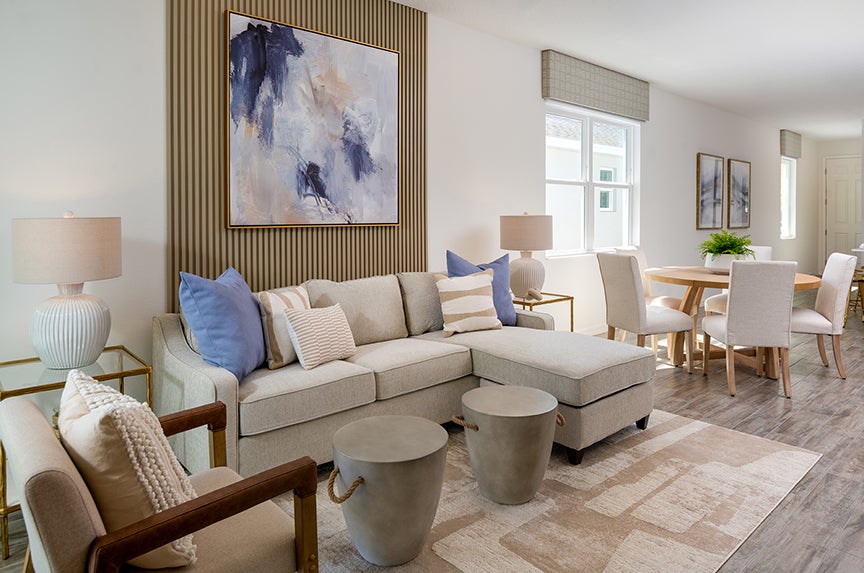 Prosper Family Room. Liberty Station Single Family New Homes in Orange City, FL