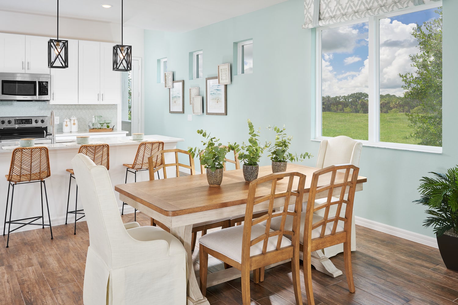 Dining Room. Leela Reserve Paired Villas New Homes in Tavares, FL