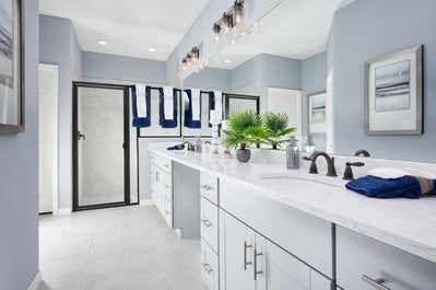 Bathroom. Leela Reserve Paired Villas New Homes in Tavares, FL