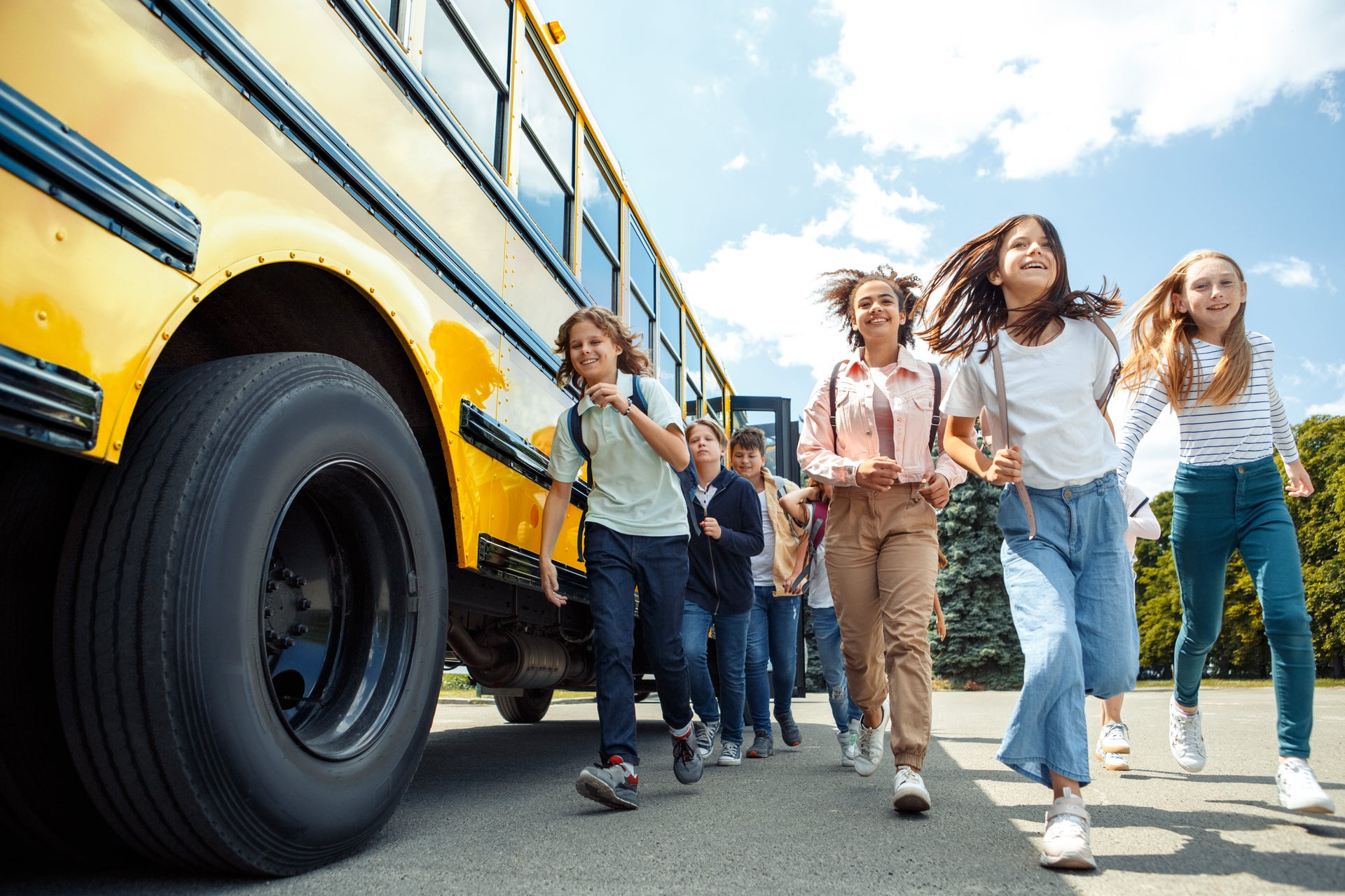 School bus. New Homes in Haines City, FL
