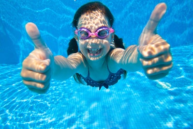 Underwater thumbs up pool Lifestyle. Parrish, FL New Homes