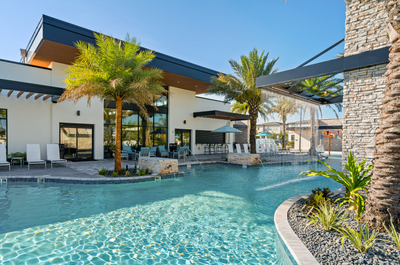 Paradiso Grande Aquarius Clubhouse Resort Pool. Paradiso Grande Resort New Homes in Orlando, FL